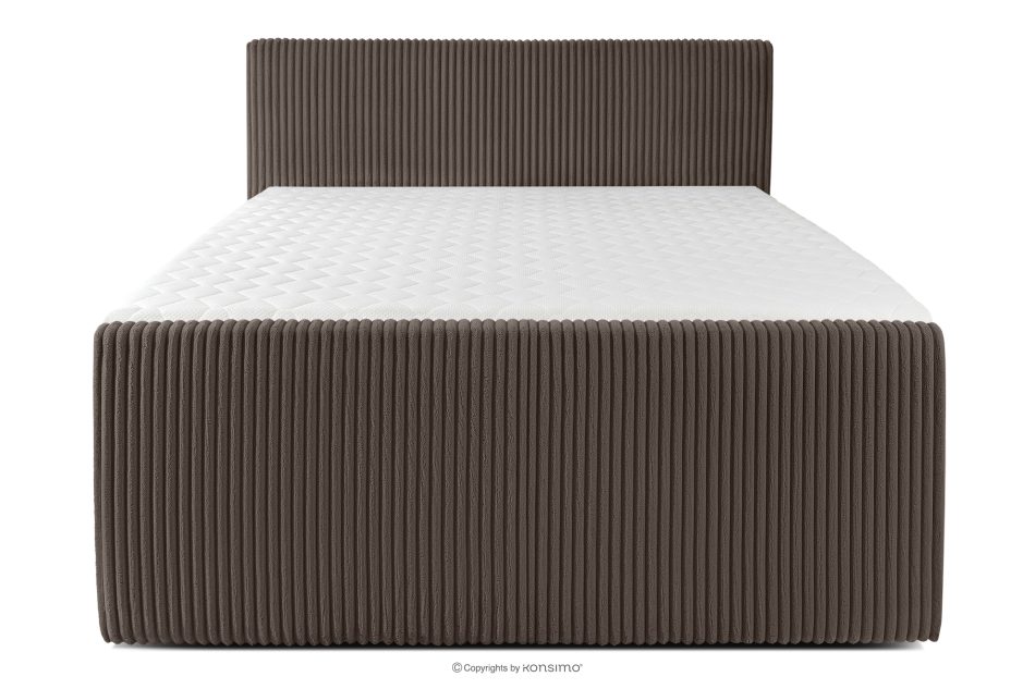 STRIX PRO+ Boxspringbett Doppelzimmer hart 160 cm Doppelmatratze + Visco-Topper Cordstoff braun braun - Foto 4