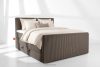 STRIX PRO+ Boxspringbett Doppelzimmer hart 160 cm Doppelmatratze + Visco-Topper Cordstoff braun braun - Foto 2