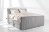STRIX PRO+ Boxspringbett Doppelzimmer mittelhart 180 cm Doppelmatratze + HR-Topper Cordstoff in Hellgrau hellgrau - Foto 2