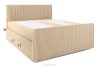 STRIX PRO+ Boxspringbett Doppelzimmer mittelhart 180 cm Doppelmatratze + HR-Topper Cordstoff sandfarben sandfarben - Foto 3