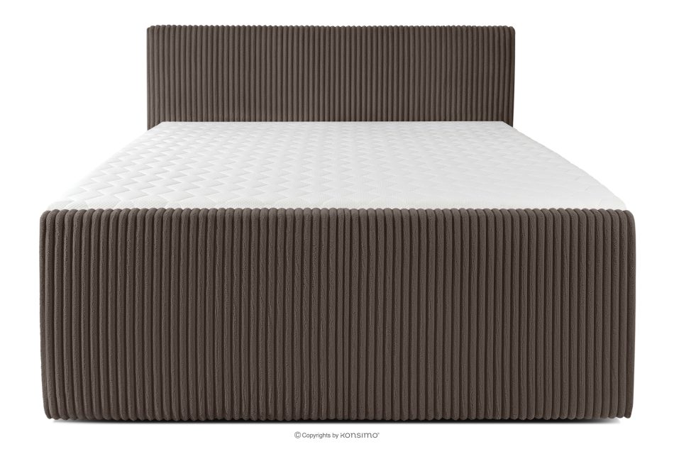 STRIX PRO+ Boxspringbett Doppelzimmer mittelhart 180 cm Doppelmatratze + HR-Topper Cordstoff in Braun braun - Foto 4