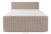 STRIX PRO+ Boxspringbett Doppelzimmer mittelhart 180 cm Doppelmatratze + HR-Topper Cordstoff in Taupe taupe - Foto 5