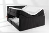STRIX PRO+ Boxspringbett Doppelzimmer mittelhart 180 cm Doppelmatratze + Visco-Topper Cordstoff schwarz schwarz - Foto 8
