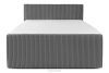 STRIX PRO+ Boxspringbett Doppelzimmer mittelhart 180 cm Doppelmatratze + Visco-Topper Cordstoff grau grau - Foto 5