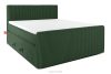Boxspringbett Doppelzimmer mittelhart 180 cm Doppelmatratze + Visco-Topper Cordstoff in Dunkelgrün