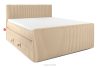 STRIX PRO+ Boxspringbett Doppelzimmer mittelhart 180 cm Doppelmatratze + Visco-Topper Cordstoff sandfarben sandfarben - Foto 1