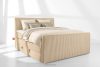 STRIX PRO+ Boxspringbett Doppelzimmer mittelhart 180 cm Doppelmatratze + Visco-Topper Cordstoff sandfarben sandfarben - Foto 2