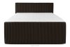 STRIX PRO+ Boxspringbett Doppelzimmer mittelhart 180 cm Doppelmatratze + Visco-Topper Cordstoff in Dunkelbraun dunkelbraun - Foto 5