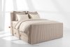 STRIX PRO+ Boxspringbett Doppelzimmer mittelhart 180 cm Doppelmatratze + Visco-Topper Cordstoff taupe taupe - Foto 2