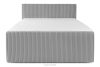 STRIX PRO+ Boxspringbett Doppelzimmer hart 180 cm Doppelmatratze + HR-Topper aus hellgrauem Cordstoff hellgrau - Foto 5