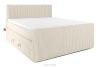 STRIX PRO+ Boxspringbett Doppelzimmer hart 180 cm Doppelmatratze + HR-Topper Cordstoff weiß/ecru weiß/ecru - Foto 1
