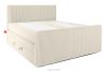 STRIX PRO+ Boxspringbett Doppelzimmer hart 180 cm Doppelmatratze + HR-Topper Cordstoff weiß/ecru weiß/ecru - Foto 3