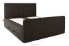 STRIX PRO+ Boxspringbett Doppelzimmer hart 180 cm Doppelmatratze + HR-Topper aus dunkelbraunem Cordstoff dunkelbraun - Foto 4