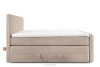 STRIX PRO+ Boxspringbett Doppelzimmer hart 180 cm Doppelmatratze + HR-Topper Cordstoff taupe taupe - Foto 6
