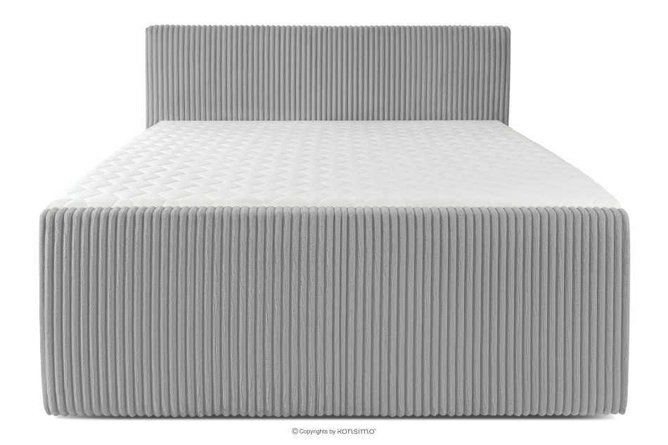 STRIX PRO+ Boxspringbett Doppelzimmer hart 180 cm Doppelmatratze + Visco-Topper Cordstoff hellgrau hellgrau - Foto 4