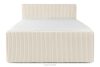 STRIX PRO+ Boxspringbett Doppelzimmer hart 180 cm Doppelmatratze + Visco-Topper Cordstoff weiß/ecru weiß/ecru - Foto 5