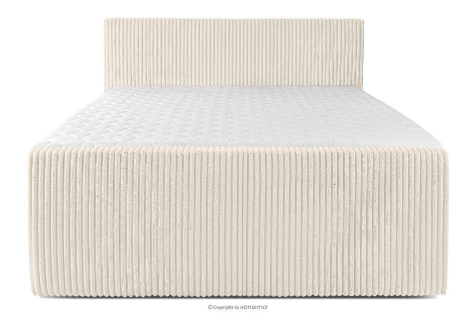 STRIX PRO+ Boxspringbett Doppelzimmer hart 180 cm Doppelmatratze + Visco-Topper Cordstoff weiß/ecru weiß/ecru - Foto 4
