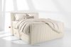 STRIX PRO+ Boxspringbett Doppelzimmer hart 180 cm Doppelmatratze + Visco-Topper Cordstoff weiß/ecru weiß/ecru - Foto 2