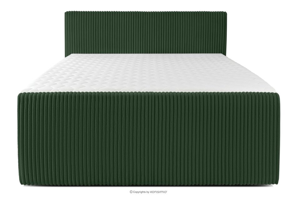 STRIX PRO+ Boxspringbett Doppelzimmer hart 180 cm Doppelmatratze + Visco-Topper Cordstoff dunkelgrün dunkelgrün - Foto 4