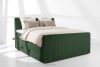 STRIX PRO+ Boxspringbett Doppelzimmer hart 180 cm Doppelmatratze + Visco-Topper Cordstoff dunkelgrün dunkelgrün - Foto 2