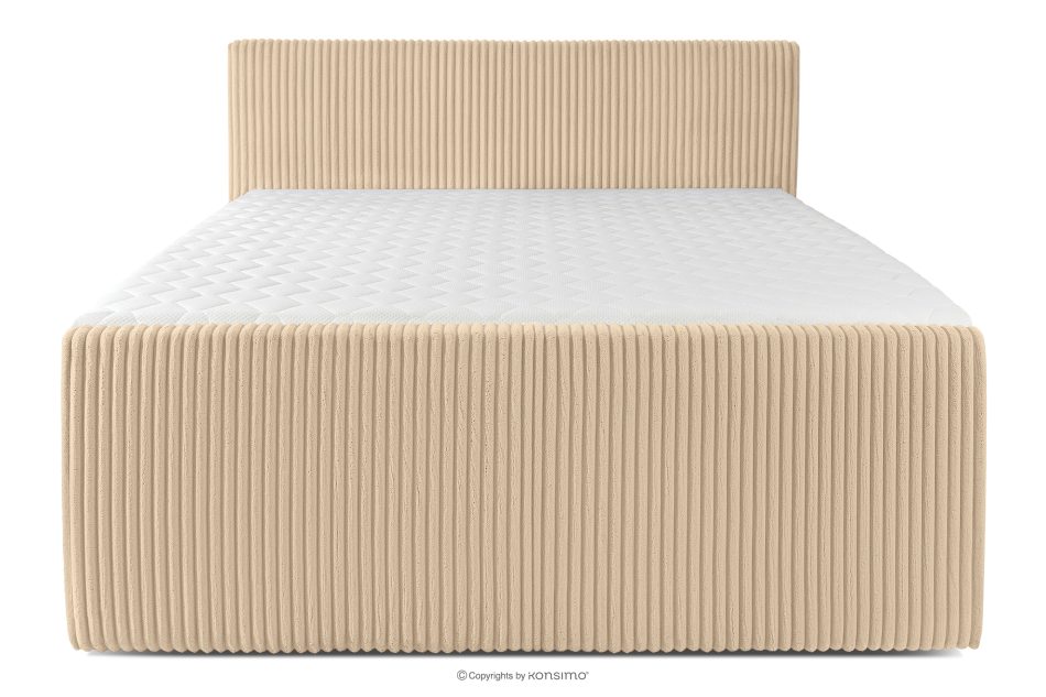 STRIX PRO+ Boxspringbett Doppelzimmer hart 180 cm Doppelmatratze + Visco-Topper Cordstoff sandfarben sandfarben - Foto 4