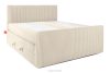 STRIX PRO+ Boxspringbett Doppelzimmer hart 180 cm Doppelmatratze + Visco-Topper Cordstoff beige beige - Foto 3