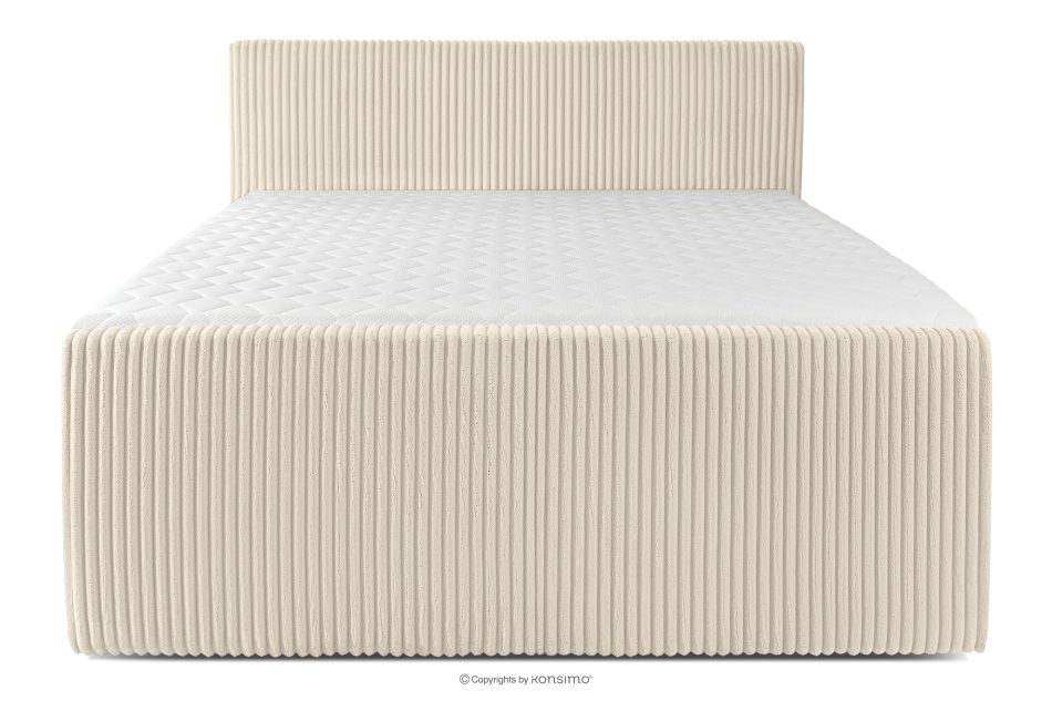 STRIX PRO+ Boxspringbett Doppelzimmer hart 180 cm Doppelmatratze + Visco-Topper Cordstoff beige beige - Foto 4