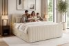 STRIX PRO+ Boxspringbett Doppelzimmer hart 180 cm Doppelmatratze + Visco-Topper Cordstoff beige beige - Foto 18