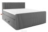 STRIX PRO+ Boxspringbett Doppelzimmer mittelhart 200 cm Doppelmatratze + HR-Topper Cordstoff grau grau - Foto 1