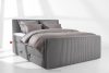 STRIX PRO+ Boxspringbett Doppelzimmer mittelhart 200 cm Doppelmatratze + HR-Topper Cordstoff grau grau - Foto 2