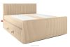 STRIX PRO+ Boxspringbett Doppelzimmer mittelhart 200 cm Doppelmatratze + HR-Topper Cordstoff sandfarben sandfarben - Foto 3