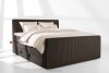 STRIX PRO+ Boxspringbett Doppelzimmer mittelhart 200 cm Doppelmatratze + HR-Topper Cordstoff in Dunkelbraun dunkelbraun - Foto 2