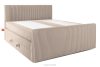 STRIX PRO+ Boxspringbett Doppelzimmer mittelhart 200 cm Doppelmatratze + HR-Topper Cordstoff in Taupe taupe - Foto 3