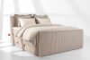 STRIX PRO+ Boxspringbett Doppelzimmer mittelhart 200 cm Doppelmatratze + HR-Topper Cordstoff in Taupe taupe - Foto 2