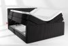 STRIX PRO+ Boxspringbett Doppelzimmer mittelhart 200 cm Doppelmatratze + Visco-Topper Cordstoff schwarz schwarz - Foto 8