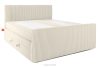 STRIX PRO+ Boxspringbett Doppelzimmer mittelhart 200 cm Doppelmatratze + Visco-Topper Cordstoff weiß/ecru weiß/ecru - Foto 3
