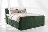 STRIX PRO+ Boxspringbett Doppelzimmer mittelhart 200 cm Doppelmatratze + Visco-Topper Cordstoff in Dunkelgrün dunkelgrün - Foto 2