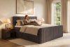 STRIX PRO+ Boxspringbett Doppelzimmer mittelhart 200 cm Doppelmatratze + Visco-Topper Cordstoff braun braun - Foto 18