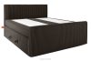STRIX PRO+ Boxspringbett Doppelzimmer mittelhart 200 cm Doppelmatratze + Visco-Topper Cordstoff in Dunkelbraun dunkelbraun - Foto 3