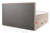STRIX PRO+ Boxspringbett Doppelzimmer mittelhart 200 cm Doppelmatratze + Visco-Topper Cordstoff taupe taupe - Foto 7