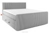 STRIX PRO+ Boxspringbett Doppelzimmer hart 200 cm Doppelmatratze + HR-Topper Cordstoff hellgrau hellgrau - Foto 1