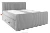 STRIX PRO+ Boxspringbett Doppelzimmer hart 200 cm Doppelmatratze + HR-Topper Cordstoff hellgrau hellgrau - Foto 3