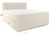 STRIX PRO+ Boxspringbett Doppelzimmer hart 200 cm Doppelmatratze + HR-Topper Cordstoff weiß/ecru weiß/ecru - Foto 1