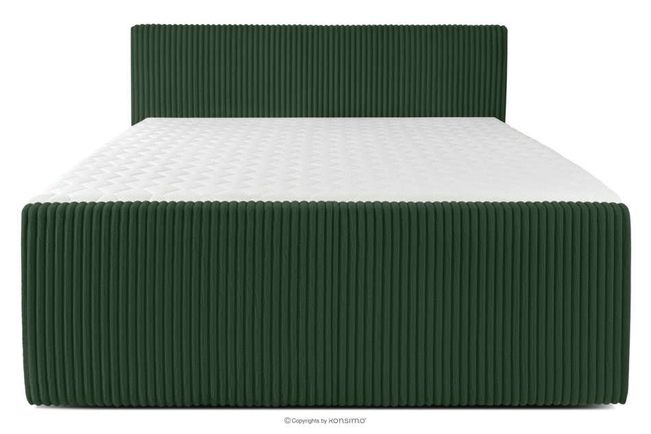 STRIX PRO+ Boxspringbett Doppelzimmer hart 200 cm Doppelmatratze + HR-Topper Cordstoff dunkelgrün dunkelgrün - Foto 4
