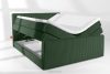 STRIX PRO+ Boxspringbett Doppelzimmer hart 200 cm Doppelmatratze + HR-Topper Cordstoff dunkelgrün dunkelgrün - Foto 8