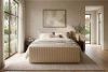 STRIX PRO+ Boxspringbett Doppelzimmer hart 200 cm Doppelmatratze + HR-Topper Cordstoff sandfarben sandfarben - Foto 19