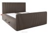 STRIX PRO+ Boxspringbett Doppelzimmer hart 200 cm Doppelmatratze + HR-Topper Cordstoff braun braun - Foto 4