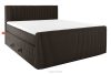 STRIX PRO+ Boxspringbett Doppelzimmer hart 200 cm Doppelmatratze + HR-Topper Cordstoff dunkelbraun dunkelbraun - Foto 1