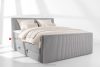 STRIX PRO+ Boxspringbett Doppelzimmer hart 200 cm Doppelmatratze + Visco-Topper Cordstoff hellgrau hellgrau - Foto 2