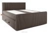 STRIX PRO+ Boxspringbett Doppelzimmer hart 200 cm Doppelmatratze + Visco-Topper Cordstoff braun braun - Foto 3